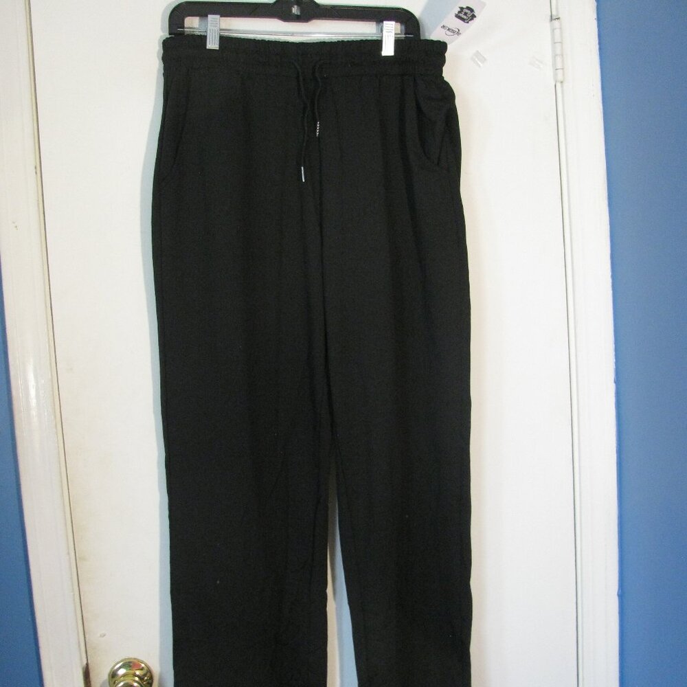 * Alisoker Lounge Pant XXL NWT Black Pull  Casual Pant Stretch Drawstring Waist